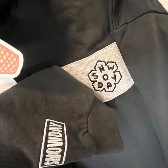 •NWT• SNOWDAY WORLDWIDE STREETWEAR BLACK HOODIE • MENS 2XL - Picture 8 of 13